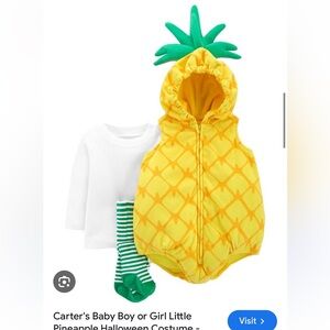 Carters pineapple costume Halloween new without tags (no white T-shirt)
